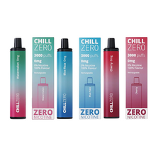 Load image into Gallery viewer, 0mg Chill Zero Disposable Vape 3000 Puffs
