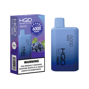 0mg HQD HBAR Disposable Vape Device 6000 Puffs
